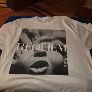 Korn - Requiem Album Cover with Backprint - White t-shirt Sz XL Band Shirt